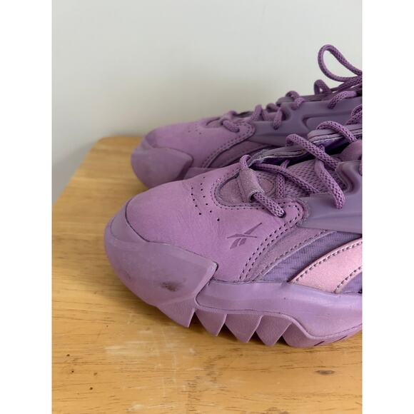 Cardi B Reebok Club V2 Puzzled Purple Sneakers - Size 9 - Picture 5 of 11